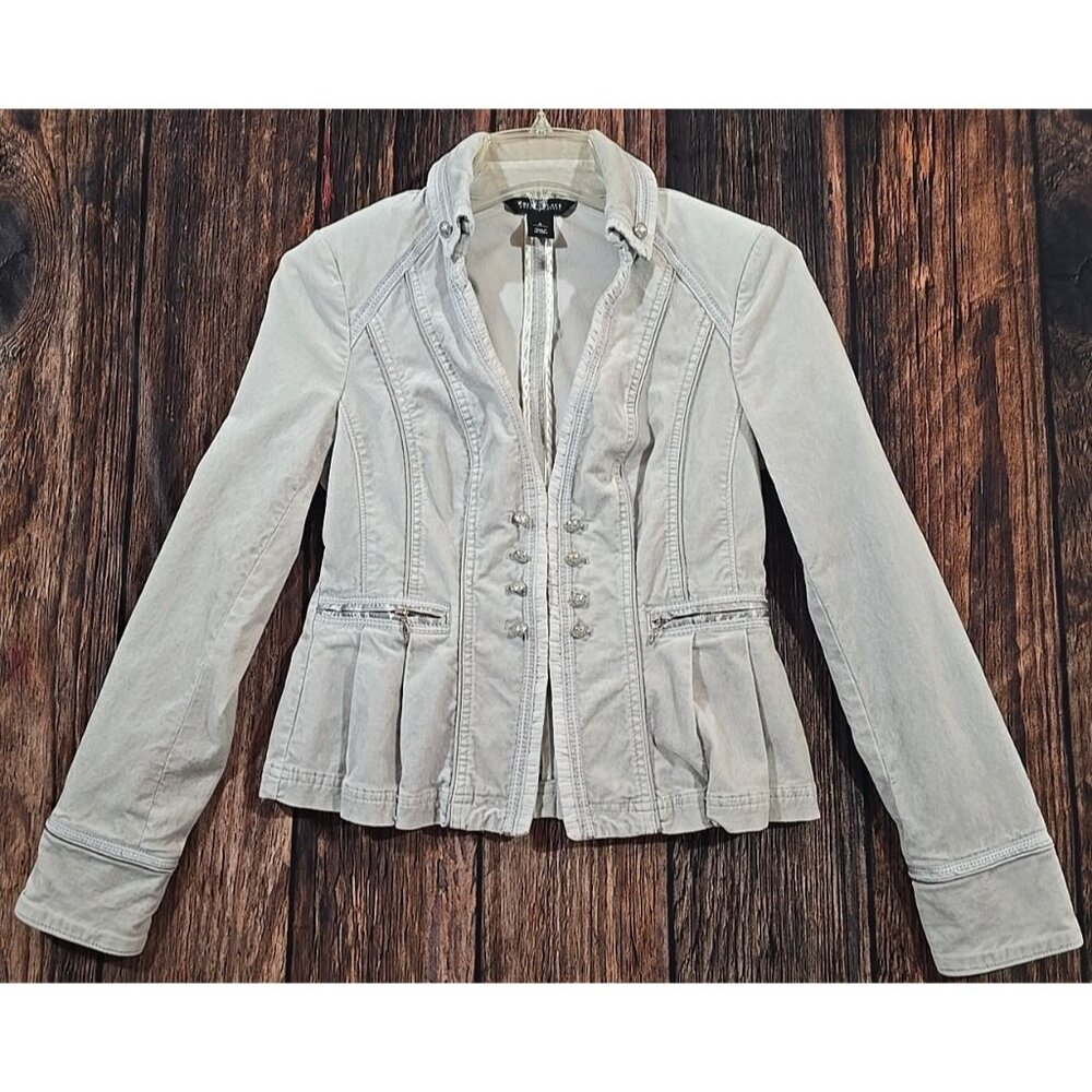White House Black Market Gray Utility Jacket